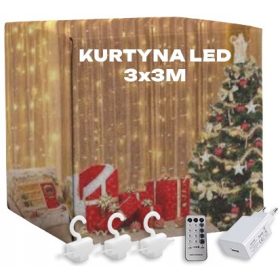   ične LED svetilke za svetlobne zavese 300LED 3X3m s daljinskim upravljalnikom