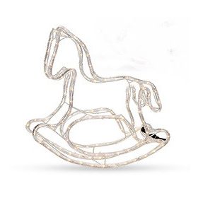 Božični okras Jelenčki LED 3D 61 cm