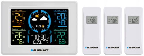 Vremenska postaja Blaupunkt WS40WH s 3 senzorji temperature in vlage