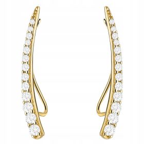    ZLATI UHANI Ženske ušesne manšete, pr. 333 Oče s cirkoni Ear Crawler 8k