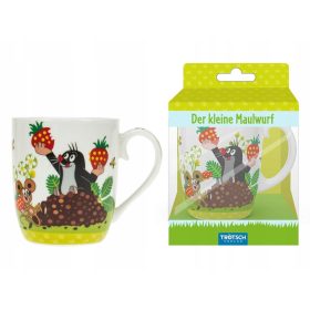   Porcelanasti kubek z ročajem Mole Mouse in jagode, visoka kakovost