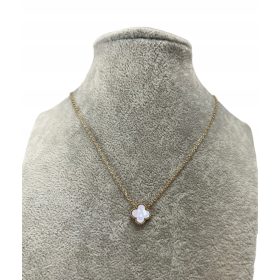  1547 Zlata ogrlica MAROŠKA DETELJICA KIRURŠKO JEKLO JEKLO