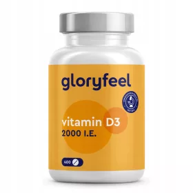   Vitamin D3 Gloryfeel: 400 tablet za več kot leto dni zaloge, 100% veganski