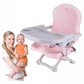   STOLČEK ZA HRANJENJE Z ZLOŽLJIVIM PLADNJEM IN NASTAVLJIVIMI NARAMNICAMI