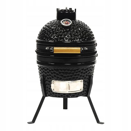  Mini Kamado vrtni žar mobil na oglje za dimljenje pokrov črn