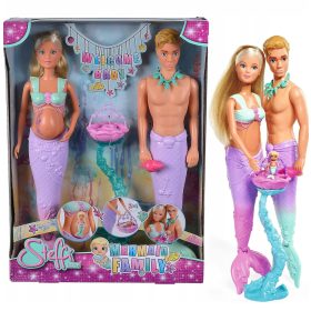   SIMBA LUTKA MORSKA DEKLICA STEFFI NOSEČA + FANT + DOJENČEK DARILNA IDEJA ZA DEKLICO