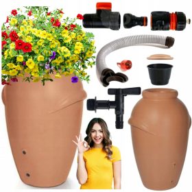   Akvakan 360L Velika Dekorativna Deževnica Zbiralka z Dodatki