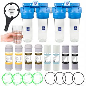   Zmičujoči - odželezitveni komplet filtriranja za celotno hišo, stanovanje INZENI s priključkom 3/4 palca