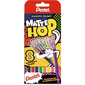 Gel pisalo Pentel Mattehop 1,0mm 8 kosov