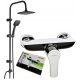 Tuš garnitura Kuchinox ONDO + tuš pipa Valvex Black & Chrome