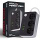 Podaljšek napajalni LEDLUX z 3 metri kabla, 3 vtičnice, 5x USB-C polnilci