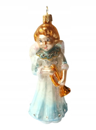 BOŽIČNE STEKLENE KROGLICE Angel moli 13 cm