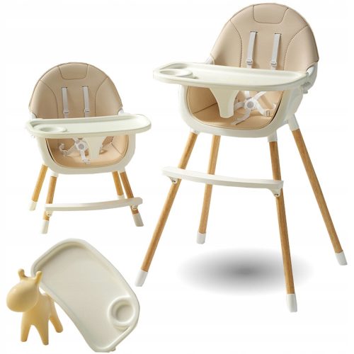 KIDOOPLAY 2v1 Leseni Stolček za Hranjenje 92 x 62 x 57 cm
