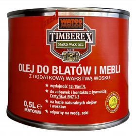 Timberex Lesno olje za pulte in pohištvo 500 ml mat