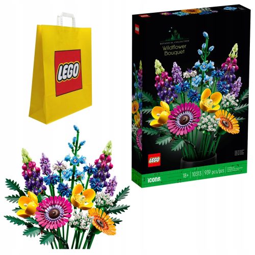 LEGO CVETLIČNI ŠOPEK 10313 + LEGO 6315792 VP PAPIRNA VREČKA SREDNJA M 34X41X10 TE