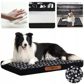    ORTOPEDSKA LEŽIŠČA ZA PSE, NEPREMOČLJIVA, XL VZMETNICA, 100x70 CM, Z ZADRGO