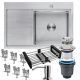 ZLEWOZMYWAK STALOWY KUCHENNY JEDNOKOMOROWY 78x49 CM Inox