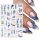Zlata marmorirana samolepilna nail art nalepka - ekskluzivna in elegantna dodatna oprema za vaše nohte. Izvirne zlate in modre nalepke za nohte omogočajo hitro in enostavno ustvarjanje unikatnih dizaj