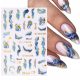 Zlata marmorirana samolepilna nail art nalepka - ekskluzivna in elegantna dodatna oprema za vaše nohte. Izvirne zlate in modre nalepke za nohte omogočajo hitro in enostavno ustvarjanje unikatnih dizaj