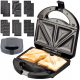 Toster Opiekacz do orzeszków, tostów, gofrów, sandwich LOVIO LVSM001BK 6v1 1000W črn

Toaster Aparat za pečenje arašidov Pekač za sendviče vaflje 6v1 1000W LOVIO