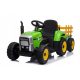 ALL4BABY Traktor na akumulator z prikolico - Zeleno