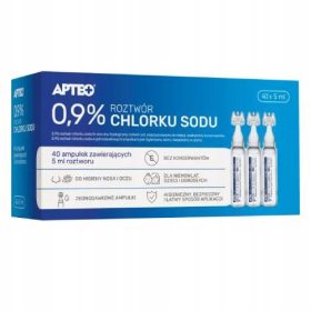   APTEO 0,9 % raztopina natrijevega klorida FIZIOLOŠKA SOL 40 amperov. x 5 ml
