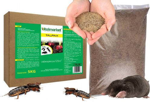 Strup proti molom, Talpax - učinkovit organski preparat za odganjanje turkiznih prigrizkov in kretenjakov 5kg Rolmarket TAL5R
