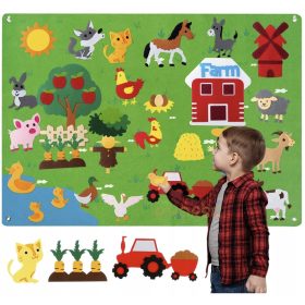    TABLA IZOBRAŽEVALNA PODLOGA IZ FILCA TABLE ZA OTROKE MONTESSORI ŽIVALI