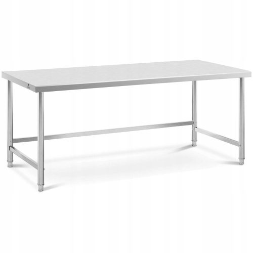 Gastinska miza iz nerjavečega jekla - Royal Catering - Nosilnost do 100 kg - 200 x 90 cm - Stabilna in higienska - Enostavno čiščenje - Trpežna konstrukcija - Preprost montaža - Idealna za profesional