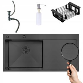 ANW HOME Dvojno korito iz jekla, saten grafit