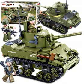   Kocke AMERIŠKI Tank M3/M5 Stuart US Army Military 2 FIGURICE 344 Ele