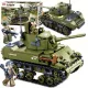 Kocke AMERIŠKI Tank M3/M5 Stuart US Army Military 2 FIGURICE 344 Ele
