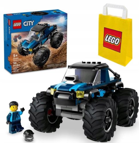 LEGO City 60402 Modri pošasti tovornjak + LEGO darilna vrečka M 41x34x12 cm