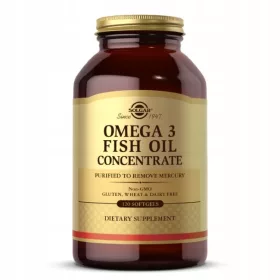   Omega-3 koncentrat ribjega olja 1000 mg 120 mehkih kapsul Solgar