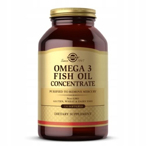 Omega-3 koncentrat ribjega olja 1000 mg 120 mehkih kapsul Solgar