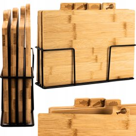 Karlov stojalo za rezalne deske, lesena, 4 kosi