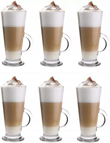 KavaSet visokih kozarcev 260 ml za latte 6 kosov
