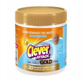   Clever Attack Gold Plus Odstranjevalec madežev za belo perilo, 730 g