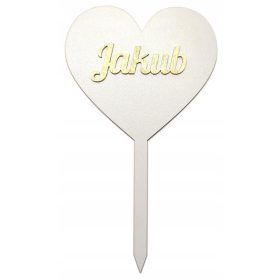   Slovenian name: Srček z zlatim imenom na palčki za prvo obhajilo