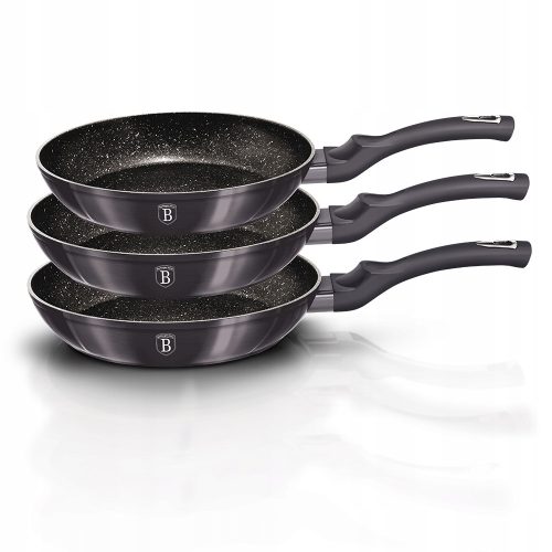 Set 3 granitnih indukcijskih ponev Berlinger Haus Carbon Pro BH-6903