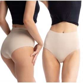 JULIMEX ŽENSKE AMBER MAXI HLAČNICE Z VISOKIM PASOM BEŽ L