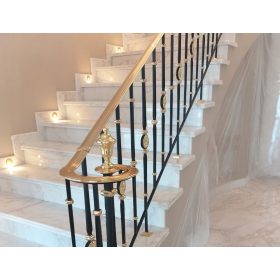Francoške stopniščne ograje iz kovane medenine CLASSIC