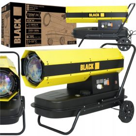 Grelnik oljnega puhalo 40kW s termostatom LCD 38L ČRN