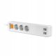 Listwa zasilajaca WiFi Tuya Smart 4xUSB 1,8m bela PLATINET