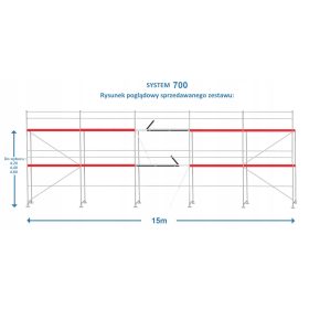 DUDIX SYSTEM 700 gradbeni oder, 96 metrov