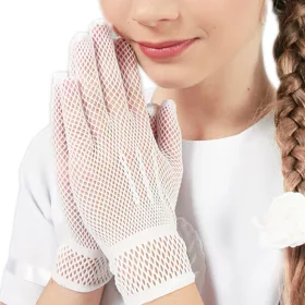 Rokavice za prvo obhajilo iz mreže - mreža - elastika