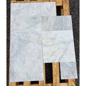   Marmorni set ploščic Mugla White Tumbled French Pattern - bela - sestavljanka