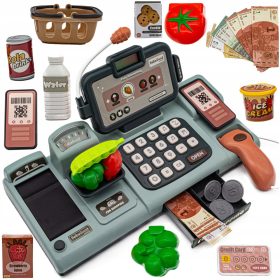   Edukativna trgovina s kasico, mikrofonom, tehtnico in bralnikom za otroke