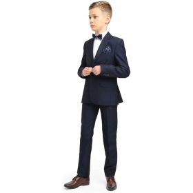   Fantovski komplet za prvo obhajilo, elegantno modro-črne barve ENZO140 XXL