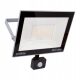 Halogeni reflektor HUGO LED S 100W s senzorjem gibanja, siva barva, nevtralna svetloba